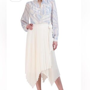 BCBGMAXAZRIA Pleated Wrap Skirt